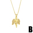 creative goldplated microinlaid zircon angel pendant copper necklacepicture14