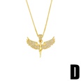 creative goldplated microinlaid zircon angel pendant copper necklacepicture16