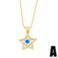 European and American Personalized Minimalist Creative Geometric Hollow Love FivePointed Star Devils Eye Necklace Sweater Chain Female Nkz60picture12