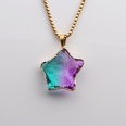 new multicolor star jewelry color faceted crystal star pendant stainless steel necklace wholesalepicture18