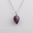 New Amethyst White Crystal Opal Water Drop Pendant Necklacepicture17