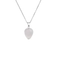 New Amethyst White Crystal Opal Water Drop Pendant Necklacepicture18