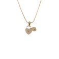 European and American Copper Zircon Heart Lock Lady Pendant Necklacepicture13
