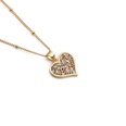 European and American copper zircon Valentines day heart pendant necklacepicture14