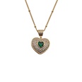 European and American Copper Zircon Heart Pendant Necklacepicture16