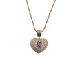 European and American Copper Zircon Heart Pendant Necklacepicture17