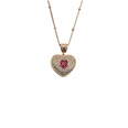 European and American Copper Zircon Heart Pendant Necklacepicture18
