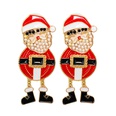 55848 European and American New Creative Christmas Gift Halloween Diamond Santa Claus Metal Alloy Earrings Earringspicture12