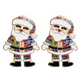 55853 European and American New Creative Christmas Gift Halloween Santa Claus Grandma Metal Alloy Earrings Earringspicture12