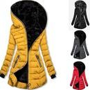 Ladies hooded longsleeved warm and fleece padded winter midlength zipper jacketpicture10