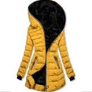 Ladies hooded longsleeved warm and fleece padded winter midlength zipper jacketpicture11