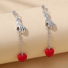 European and American creative exaggerated heart earrings wholesale