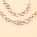 European and American personality singlelayer hiphop geometric hollow necklace bracelet setpicture8