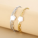Baroque Shaped Shell Beads Snake Bone Bracelet Female Ins Stainless Steel Chain Bracelet Japanese and Korean CrossBorder Sold Jewelrypicture9