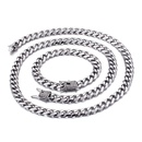European and American New Stainless Steel Necklace Mens Titanium Steel 15mm Bracelet + Necklace Sweater Chain TwoPiece Set for Boyfriend Giftpicture16