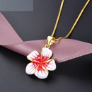 Korean Style Creative Hipster Golden Pendant OilSpot Glaze Flowers S925 Silver Necklace Female Clavicle Chain Fashion Accessoriespicture6
