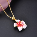 Korean Style Creative Hipster Golden Pendant OilSpot Glaze Flowers S925 Silver Necklace Female Clavicle Chain Fashion Accessoriespicture7