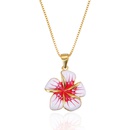 Korean Style Creative Hipster Golden Pendant OilSpot Glaze Flowers S925 Silver Necklace Female Clavicle Chain Fashion Accessoriespicture9