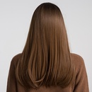 Perruque Quotidienne de Cheveux Longs Raides Bruns avec Frange pour Femmepicture8