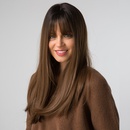 Brown Long Straight Hair with Bangs Womens Daily Wigpicture10