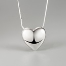 European and American 925 sterling silver big heart necklace fashion clavicle chainpicture8