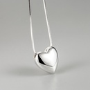 European and American 925 sterling silver big heart necklace fashion clavicle chainpicture9