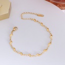 simple titanium steel 18K gold texture geometric design bracelet wholesalepicture8
