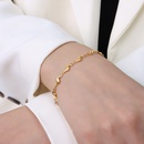 simple titanium steel 18K gold texture geometric design bracelet wholesalepicture10