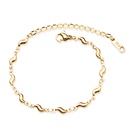 simple titanium steel 18K gold texture geometric design bracelet wholesalepicture11