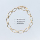 retro stitching chain necklace titanium steel 18k gold bracelet earringspicture9