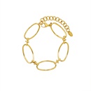 retro stitching chain necklace titanium steel 18k gold bracelet earringspicture11