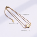 European and American niche design butterfly foot titanium steel 18k gold anklet wholesalepicture9
