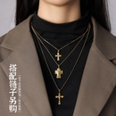 fashion cross jewelry pendant accessories titanium steel plated 18K gold pendant wholesalepicture8