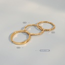 simple retro hollow ring index finger allmatch titanium steel 18K gold ringpicture7