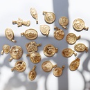 Queen Portrait Peach Heart Jesus Titanium Steel Plated 18K Gold Accessories Retro Jewelrypicture7