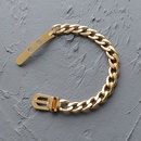 European and American thick chain push buckle strap buckle titanium steel 18k gold braceletpicture8