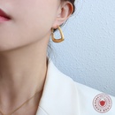 fashion niche design geometric titanium steel 18K gold plated earrings womenpicture9