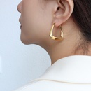fashion niche design geometric titanium steel 18K gold plated earrings womenpicture8