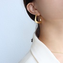 fashion niche design geometric titanium steel 18K gold plated earrings womenpicture11