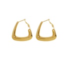 fashion niche design geometric titanium steel 18K gold plated earrings womenpicture12