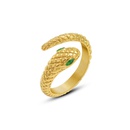 French sense minimalist snakeshaped surround gold diamond opening nonadjustable ringpicture12