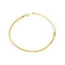 simple titanium steel plated 18k gold double layer rice bead chain braceletpicture9