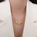 simple jewelry titanium steel 18k gold plated threedimensional square necklacepicture6