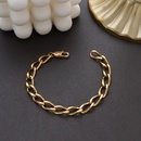 European and American simple titanium steel material plated 18k gold jewelry chain braceletpicture8
