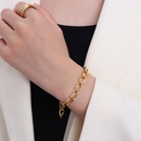 European and American simple titanium steel material plated 18k gold jewelry chain braceletpicture9