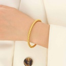 simple bracelet titanium steel plated 18k gold lucky bead bracelet female wholesalepicture9