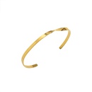 fashion smooth twist open bracelet personality design sense bracelet titanium steel 18K goldpicture10