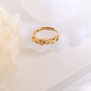 French retro style simple heart wild fashion tail titanium steel 18K gold ringpicture9