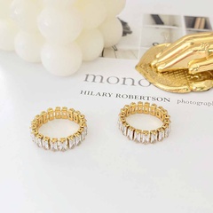 fashion tide Japanese exquisite zircon index finger ring tail ring stacking