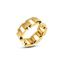 European and American fashion titanium steel plated 18k gold colorpreserving ringpicture13